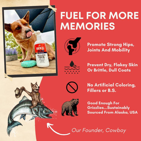 BACK 40 DOGS - Back 40 Dogs Wild Alaskan Fish Oil for Dogs 32 Fl.Oz. - The Red Vitamin MX - Aceite De Pescado Para Perros - {{ shop.shopifyCountryName }}