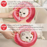 ANWA Adjustable Cat Cone Collar Soft Tomato Medium