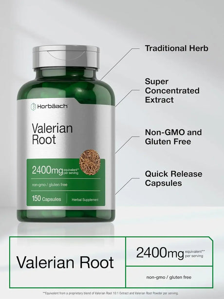 HORBAACH - Horbaach Valerian Root 2400Mg. 150 Capsulas - The Red Vitamin MX - Suplementos Alimenticios - {{ shop.shopifyCountryName }}