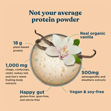 FOUR SIGMATIC - Four Sigmatic Organic Vegan Protein Powder Sweet Vanilla 600Gr. - The Red Vitamin MX - Suplementos Alimenticios - {{ shop.shopifyCountryName }}