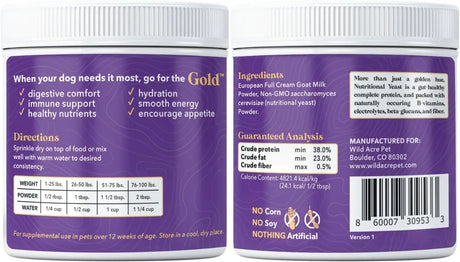 WILD ACRE - Wild Acre Goat Milk Powder for Dogs 198Gr. - The Red Vitamin MX - Sustitutos De Leche Para Perros - {{ shop.shopifyCountryName }}