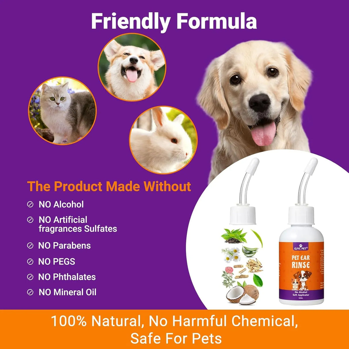 GJYC PET - GJYC PET Ear Cleaner for Dogs and Cats 2 Fl.Oz. - The Red Vitamin MX - Cuidado Del Oído De Perros - {{ shop.shopifyCountryName }}