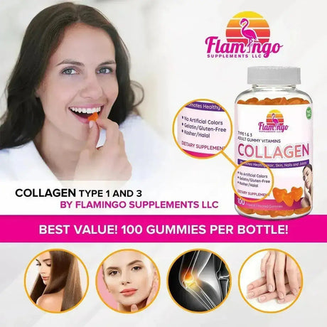 FLAMINGO SUPPLEMENTS - Flamingo Supplements Collagen Gummies 100 Gomitas - The Red Vitamin MX - Suplementos Alimenticios - {{ shop.shopifyCountryName }}