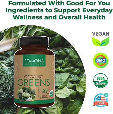 POMONA - Pomona Wellness Super Greens 120 Tabletas 2 Pack - The Red Vitamin MX - Suplementos Alimenticios - {{ shop.shopifyCountryName }}