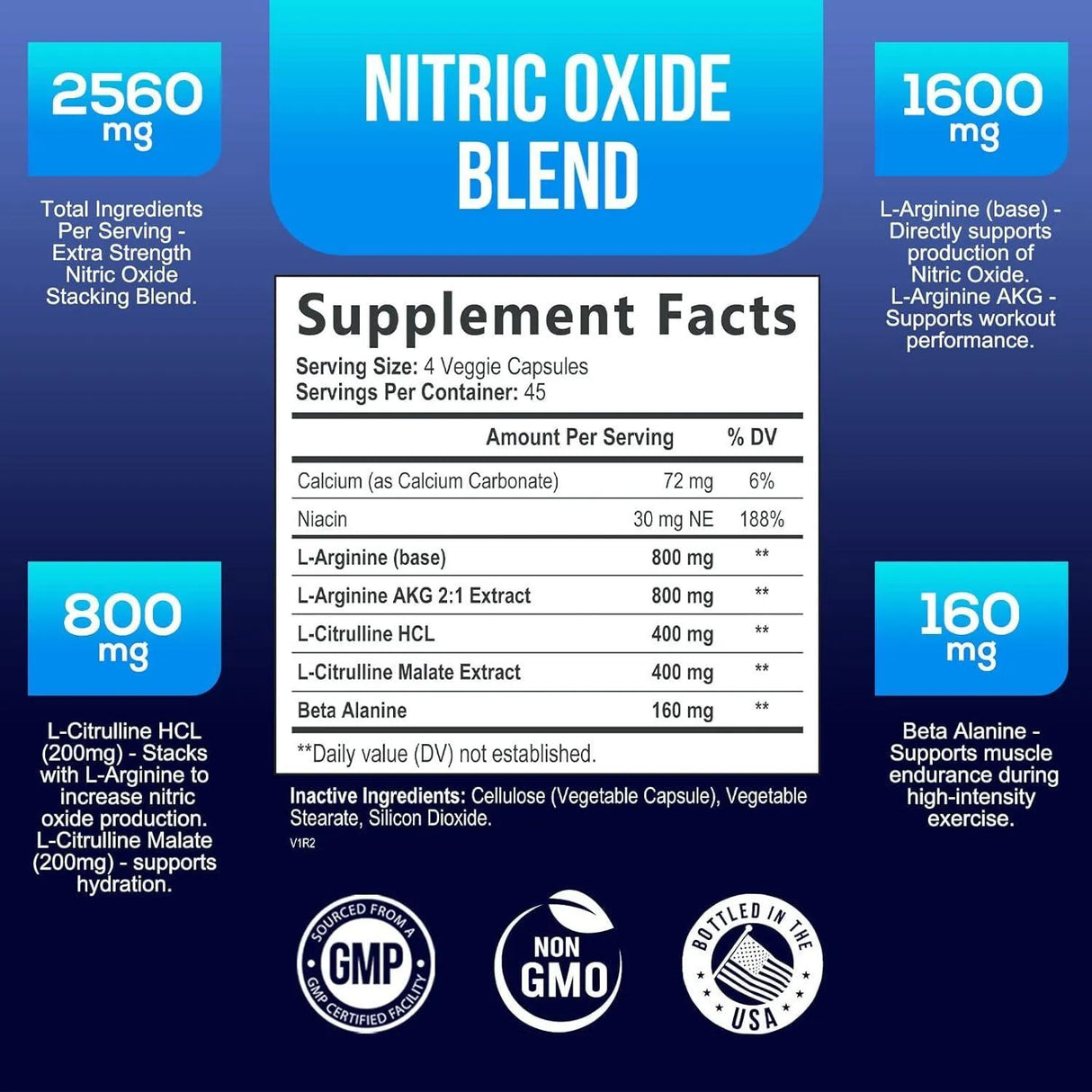 HEALTH NUTRITION NATURALS - Health Nutrition Naturals Extra Strength Nitric Oxide 180 Capsulas - The Red Vitamin MX - Suplementos Alimenticios - {{ shop.shopifyCountryName }}