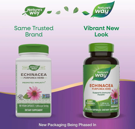 NATURE'S WAY - Nature's Way Echinacea Purpurea Herb 1200Mg. 180 Capsulas - The Red Vitamin MX - Suplementos Alimenticios - {{ shop.shopifyCountryName }}
