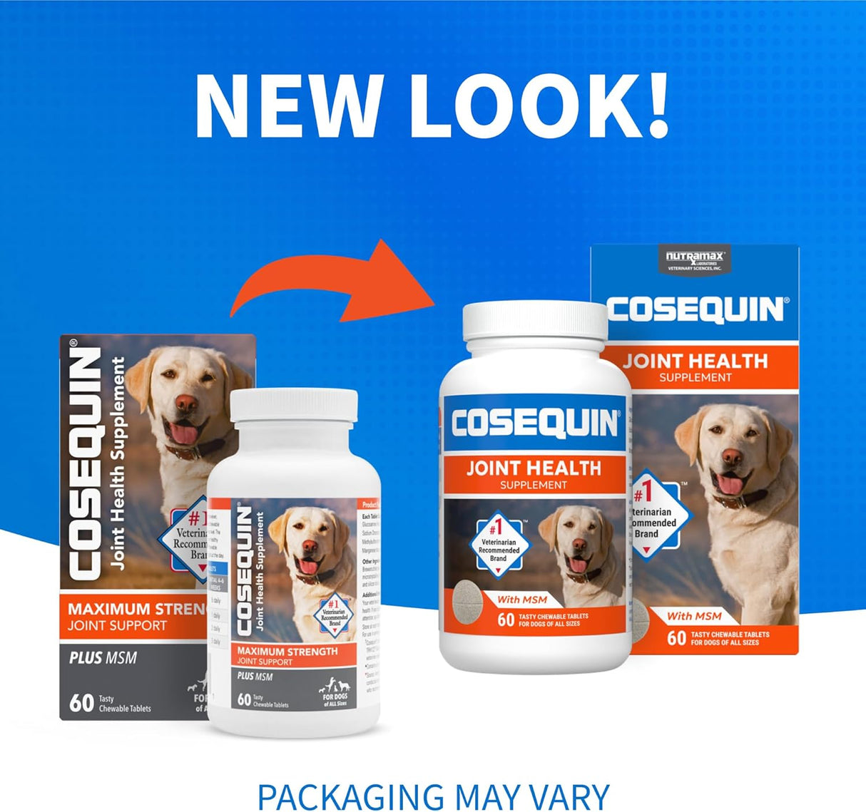Nutramax Laboratories Cosequin Maximum Strength Joint Health Supplement for Dogs 60 Tabletas Masticables