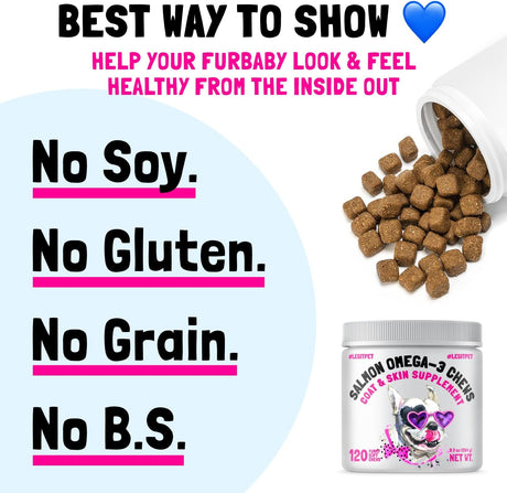 LEGITPET - LEGITPET Omega 3 Alaskan Salmon Oil Treats for Dogs 120 Masticables - The Red Vitamin MX - Aceite De Pescado Para Perros - {{ shop.shopifyCountryName }}