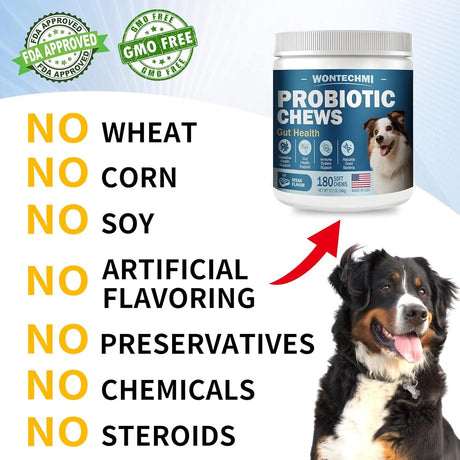 WONTECHMI - WONTECHMI Probiotics for Dogs Steak 180 Masticables - The Red Vitamin MX - Probióticos Para Perros - {{ shop.shopifyCountryName }}