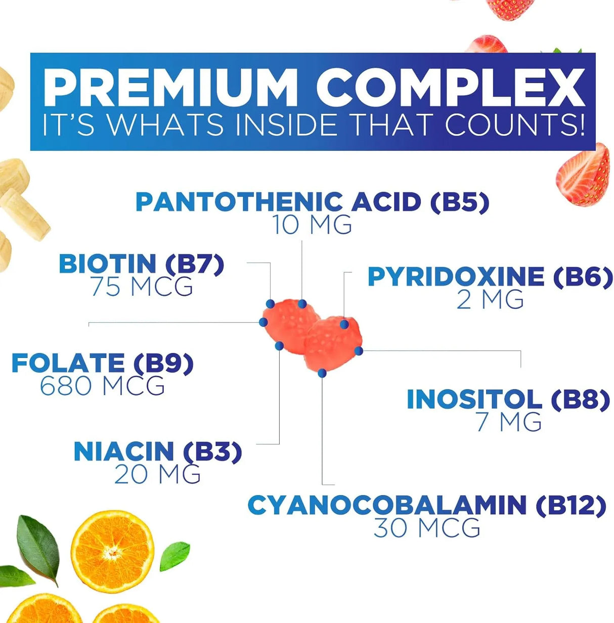 NATURE'S NUTRITION - Nature's Nutrition B-100 Complex Gummy 120 Gomitas - The Red Vitamin MX - Suplementos Alimenticios - {{ shop.shopifyCountryName }}
