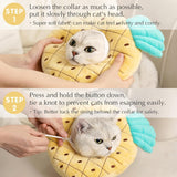 ANWA Adjustable Cat Cone Collar Soft Pineapple Small