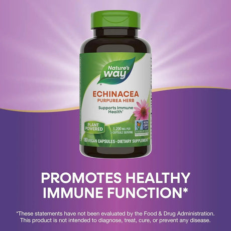NATURE'S WAY - Nature's Way Echinacea Purpurea Herb 1200Mg. 180 Capsulas - The Red Vitamin MX - Suplementos Alimenticios - {{ shop.shopifyCountryName }}