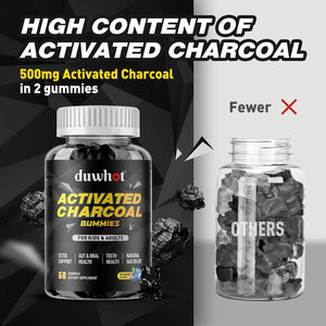 Duwhot Activated Charcoal Gummies 500Mg. 60 Gomitas