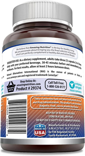 AMAZING FORMULAS - Amazing Formulas Beta Alanine 2250Mg. 120 Capsulas - The Red Vitamin MX - Suplementos Alimenticios - {{ shop.shopifyCountryName }}