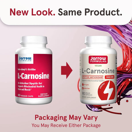 JARROW FORMULAS - Jarrow Formulas L-Carnosine 1000Mg. 90 Capsulas - The Red Vitamin MX - Suplementos Alimenticios - {{ shop.shopifyCountryName }}