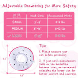 ANWA Adjustable Cat Cone Collar Soft Dragonfruit Large