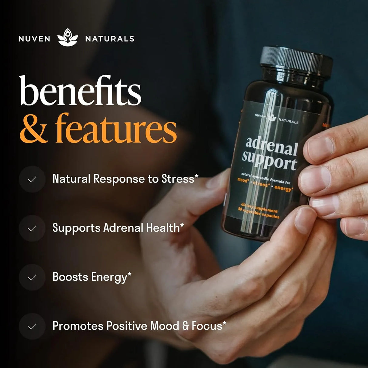 NUVEN NATURALS - Nuven Naturals Adrenal Support 60 Capsulas - The Red Vitamin MX - Suplementos Alimenticios - {{ shop.shopifyCountryName }}
