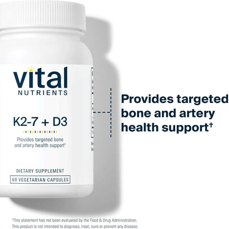 VITAL NUTRIENTS - Vital Nutrients Vitamin D3 + K2 60 Capsulas - The Red Vitamin MX - Suplementos Alimenticios - {{ shop.shopifyCountryName }}