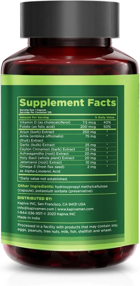 KAPIVA MEN - KAPIVA MEN Blood Pressure Support 120 Capsulas - The Red Vitamin MX - Suplementos Alimenticios - {{ shop.shopifyCountryName }}