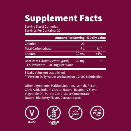 WELLPATH - WellPath Beet Root Gummies for Blood Pressure Support 60 Gomitas - The Red Vitamin MX - Suplementos Alimenticios - {{ shop.shopifyCountryName }}