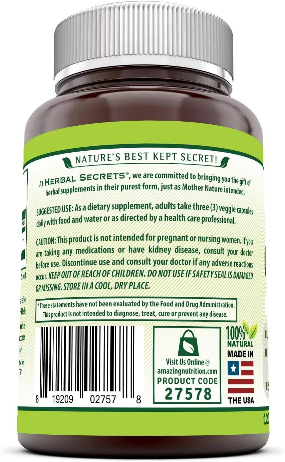 HERBAL SECRETS - Herbal Secrets Celery Seed Extract 1500Mg. 120 Capsulas - The Red Vitamin MX - Suplementos Alimenticios - {{ shop.shopifyCountryName }}