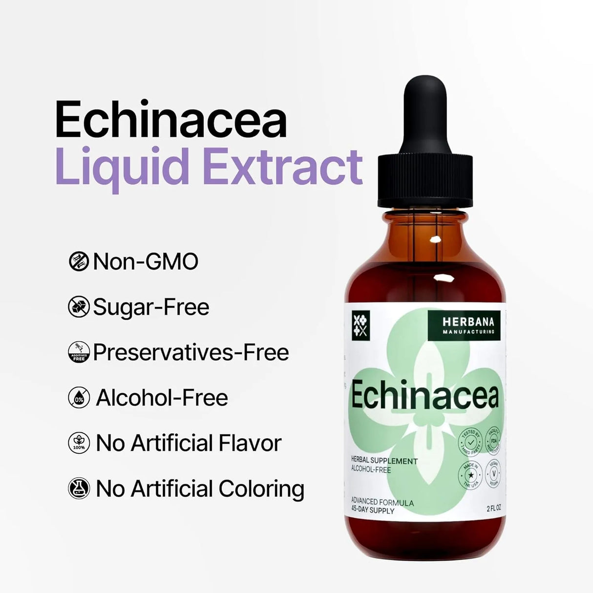 HERBANA - Herbana Echinacea Liquid Extract 2 Fl.Oz. - The Red Vitamin MX - Suplementos Alimenticios - {{ shop.shopifyCountryName }}