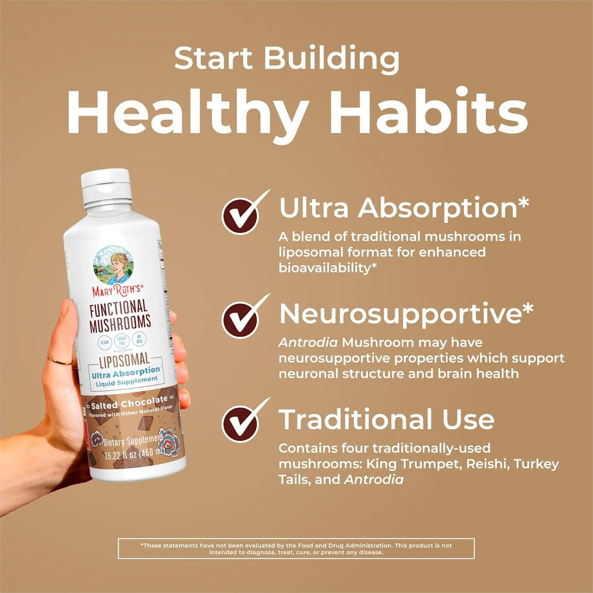 MARY RUTH ORGANICS - MaryRuth Organics Functional Mushrooms 450Ml. - The Red Vitamin MX - Suplementos Alimenticios - {{ shop.shopifyCountryName }}