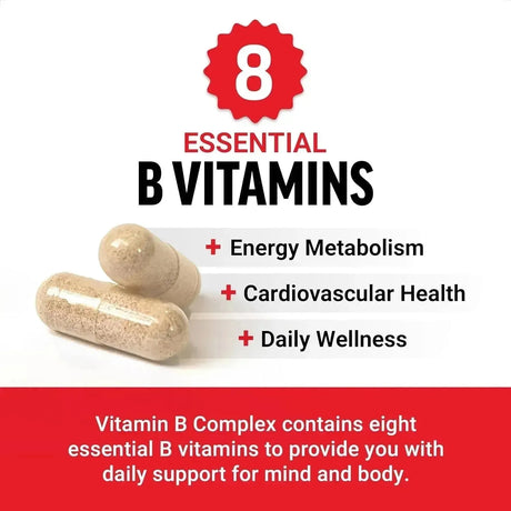 FORCE FACTOR - Force Factor Vitamin B Complex 60 Capsulas - The Red Vitamin MX - Suplementos Alimenticios - {{ shop.shopifyCountryName }}