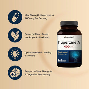 NATUREBELL - NatureBell Huperzine A 400mcg 240 Capsulas - The Red Vitamin MX - Suplementos Alimenticios - {{ shop.shopifyCountryName }}