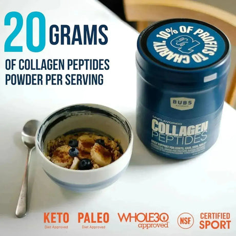 BUBS - BUBS Naturals Unflavored Collagen Peptides Powder 567Gr. - The Red Vitamin MX - Suplementos Alimenticios - {{ shop.shopifyCountryName }}