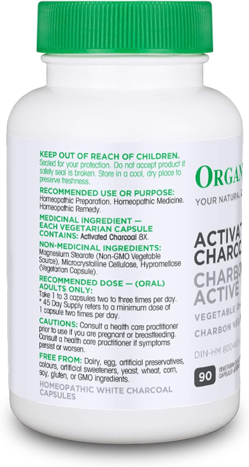 ORGANIKA Activated Charcoal 90 Capsulas