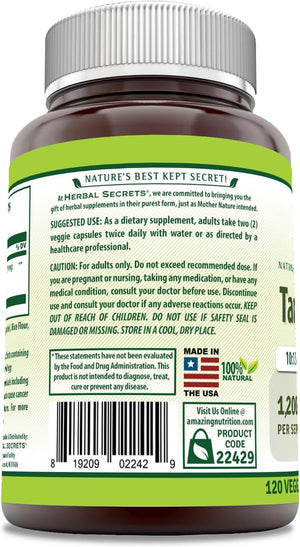 Herbal Secrets Tart Cherry 10:1 1200Mg. 120 Capsulas