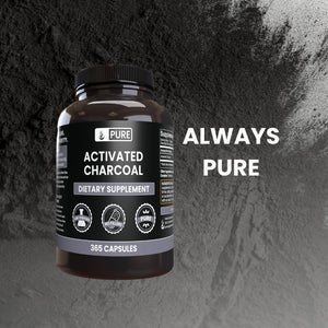 Pure Original Ingredients Activated Charcoal 365 Capsulas