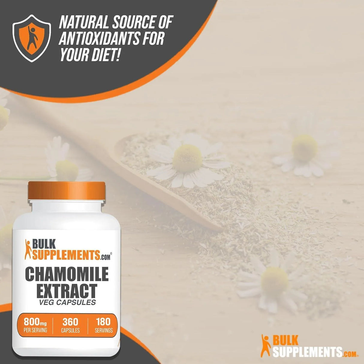 BULK SUPPLEMENTS - Bulk Supplements Chamomile Extract 800Mg. 360 Capsulas - The Red Vitamin MX - Suplementos Alimenticios - {{ shop.shopifyCountryName }}