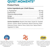 NaturVet Quiet Moments Calming Aid Cat Supplement Plus Melatonin 60 Masticables