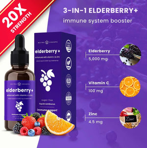 NUTRACHAMPS - NutraChamps Organic Elderberry Syrup 4 Fl.Oz. - The Red Vitamin MX - Suplementos Alimenticios - {{ shop.shopifyCountryName }}