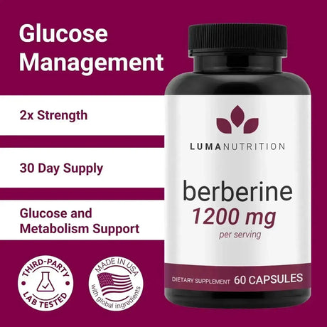 LUMA NUTRITION - Luma Nutrition Berberine 1200Mg. 60 Capsulas - The Red Vitamin MX - Suplementos Alimenticios - {{ shop.shopifyCountryName }}