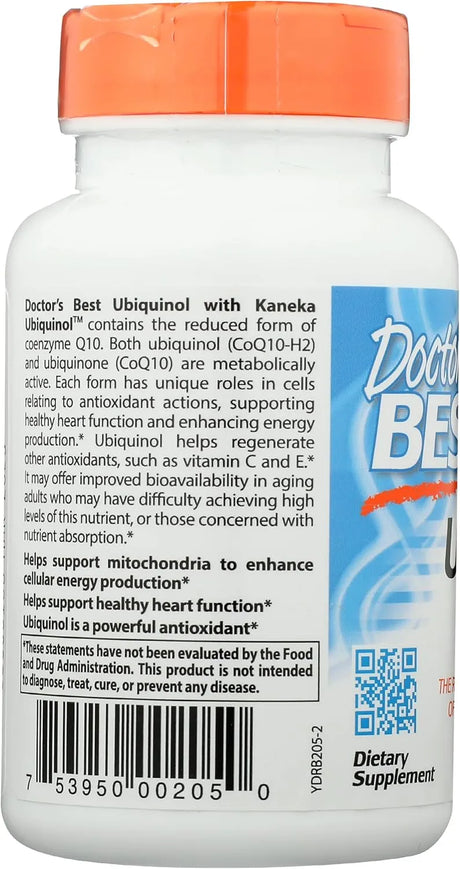DOCTOR'S BEST - Doctors Best Ubiquinol 100Mg. 60 Capsulas Blandas - The Red Vitamin MX - Suplementos Alimenticios - {{ shop.shopifyCountryName }}