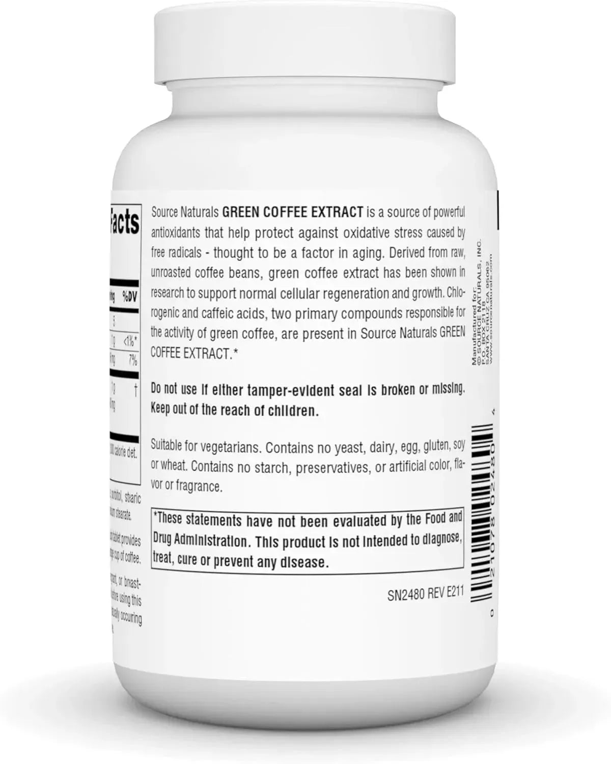 SOURCE NATURALS - Source Naturals Energizing Green Coffee Extract 500Mg. 120 Tabletas - The Red Vitamin MX - Suplementos Alimenticios - {{ shop.shopifyCountryName }}