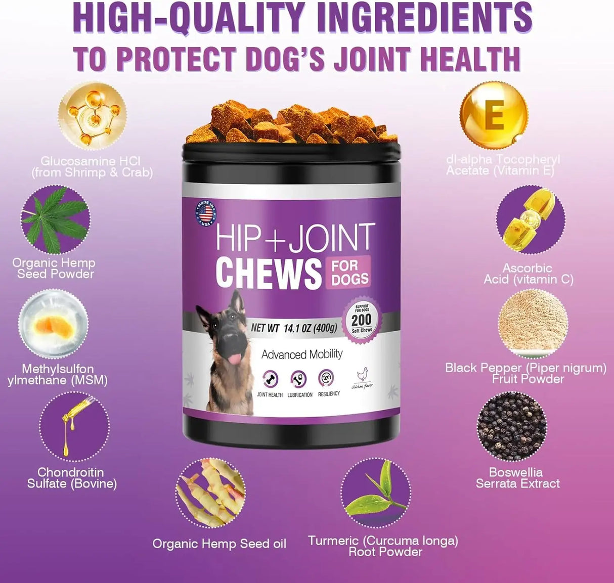 TTLXRL - TTLXRL Hip and Joint Glucosamine for Dogs 200 Masticables - The Red Vitamin MX - Cuidado De Cadera Y Articulaciones Para Perros - {{ shop.shopifyCountryName }}