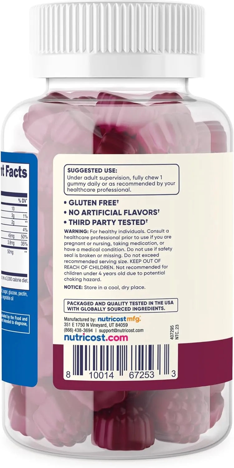 NUTRICOST - Nutricost Kids Elderberry Gummies 120 Gomitas - The Red Vitamin MX - Suplementos Alimenticios - {{ shop.shopifyCountryName }}