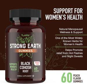 YUM-V'S Strong Earth Black Cohosh Root 50Mg. 60 Gomitas 2 Pack
