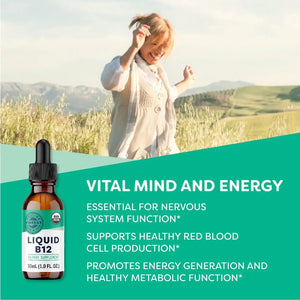 VIMERGY - Vimergy Organic Liquid Vitamin B12 30 Servicios 30Ml. - The Red Vitamin MX - Suplementos Alimenticios - {{ shop.shopifyCountryName }}
