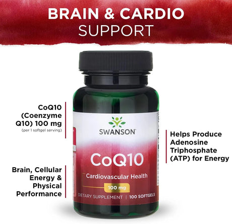 SWANSON - Swanson CoQ10 100Mg. 100 Capsulas Blandas - The Red Vitamin MX - Suplementos Alimenticios - {{ shop.shopifyCountryName }}