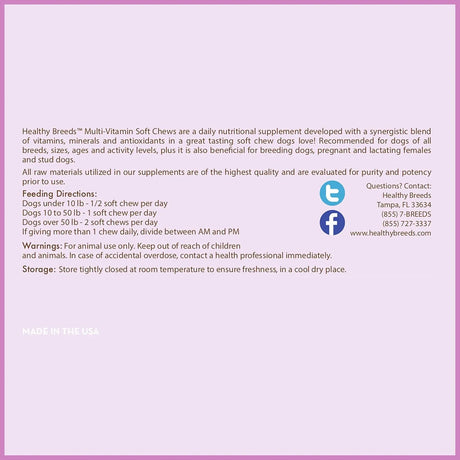 HEALTHY BREEDS - Healthy Breeds French Bulldog Multi-Vitamin Soft Chews 60 Masticables - The Red Vitamin MX - Multivitamínicos Para Perros - {{ shop.shopifyCountryName }}