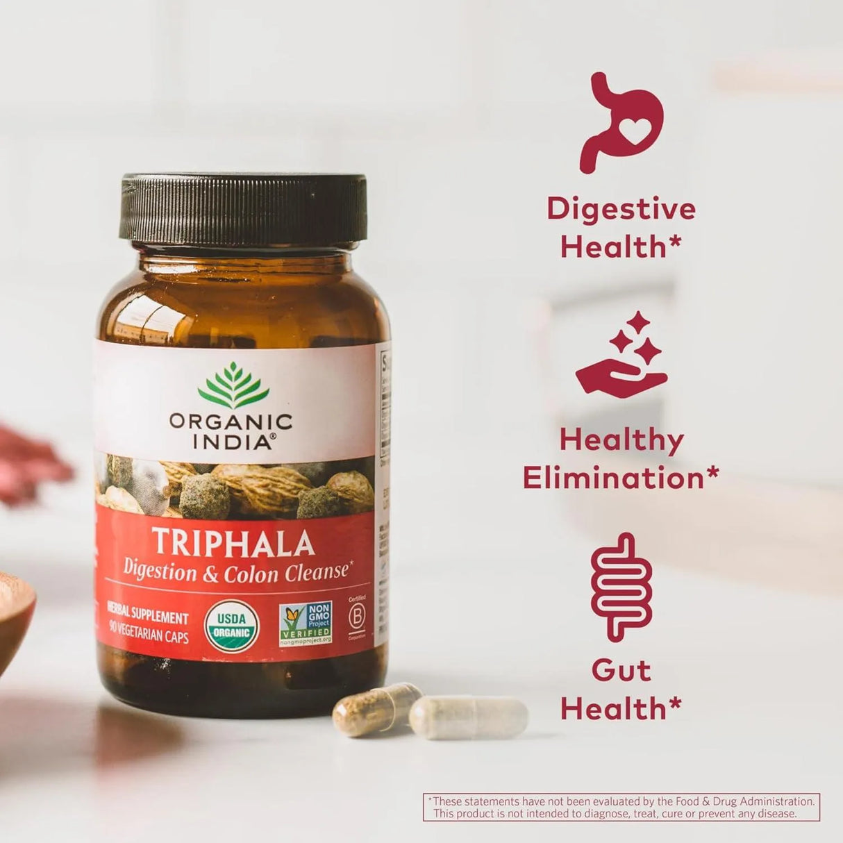 ORGANIC INDIA - Organic India Triphala 90 Capsulas - The Red Vitamin MX - Suplementos Alimenticios - {{ shop.shopifyCountryName }}