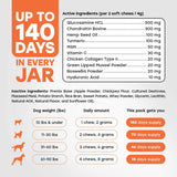 Pup Choice Hip & Joint Support Treats for Dogs Beef Flavor 140 Masticables