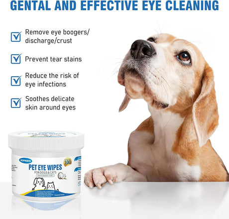 KOPMATH - Kopmath Dog Eye Wipes Coconut Scent 100 Toallitas - The Red Vitamin MX - Cuidado De Los Ojos De Los Perros - {{ shop.shopifyCountryName }}