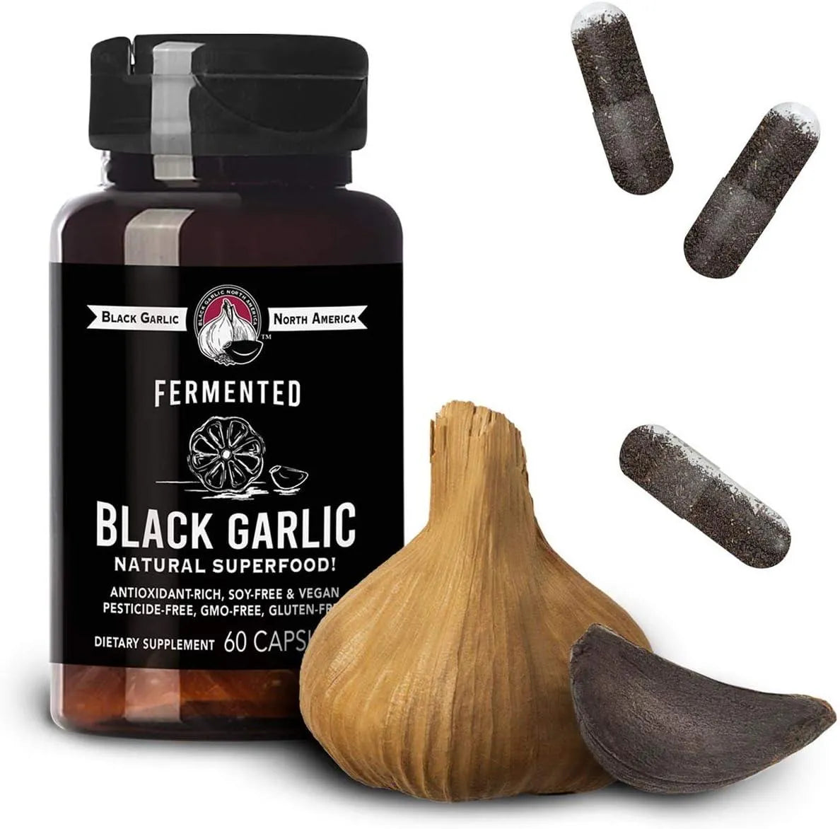 BLACK GARLIC NORTH AMERICA - Black Garlic North America Black Garlic 60 Capsulas - The Red Vitamin MX - Suplementos Alimenticios - {{ shop.shopifyCountryName }}