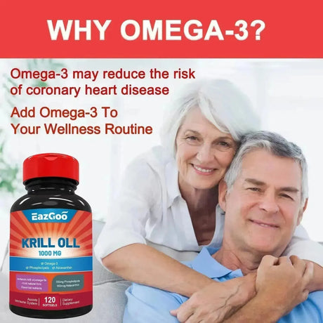 EAZGOO - EAZGOO Antarctic Krill Oil 1000Mg. 120 Capsulas Blandas 2 Pack - The Red Vitamin MX - Suplementos Alimenticios - {{ shop.shopifyCountryName }}
